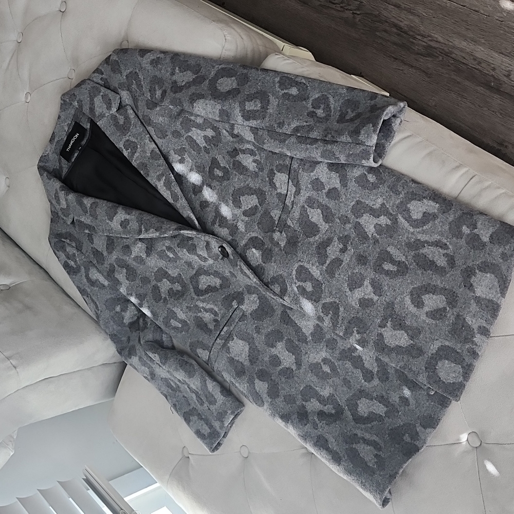 THAKOON Angora leopard print Coat